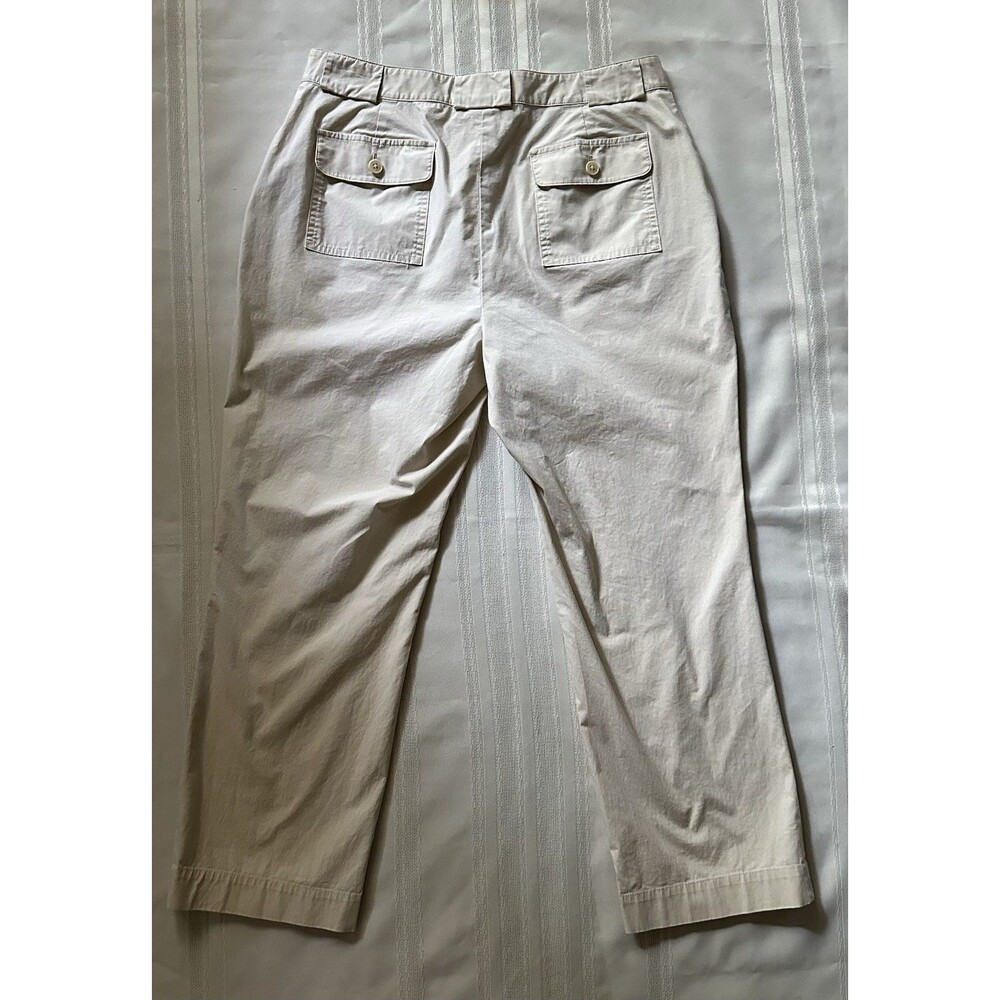 Lauren Ralph Lauren Women’s Beige Utility Pants SZ 10 Straight Leg Stretch Twill - Picture 10 of 13